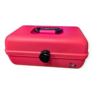 Vintage Caboodles Makeup Case Hot Pink Model 2602 Plano Molding Made in USA 90s